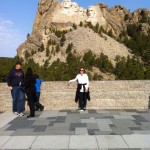Judy in front of Mount Rushmore